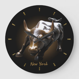 Grande Relógio de Nova York Touro Estatuária Presentes NY