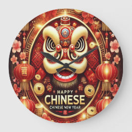 Grande relógio de novo ano chinês