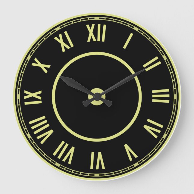 Grande Relógio de Numerais Romanos Antigos (Frente)