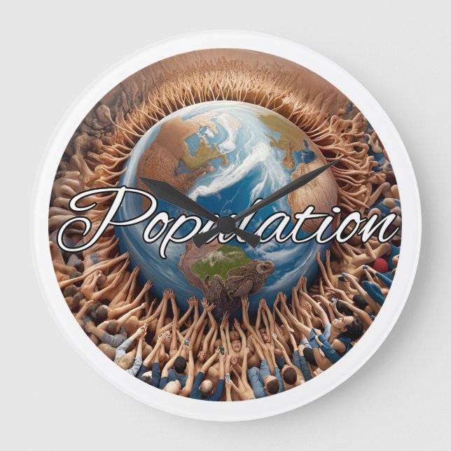 Grande Relógio de parede, acrílico redondo de 10,75 pol (Frente)