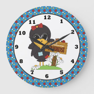 Grande Relógio de paredes de amigos da Country Crow