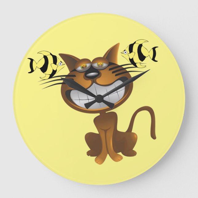 Grande Relógio de Peixes de Gato (Frente)