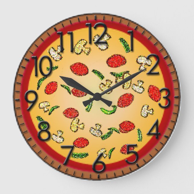 Grande Relógio de Pizza (Frente)
