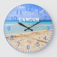 Relógio de Praia de Areia Azul Personalizado