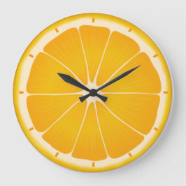 Grande Relógio de Suco Laranja