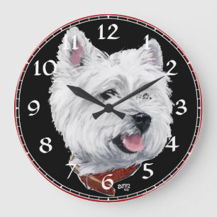 Grande Relógio de Terrier Branco de West Highland