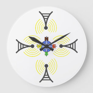 Grande Relógio de Transmissor de Rádio Ham