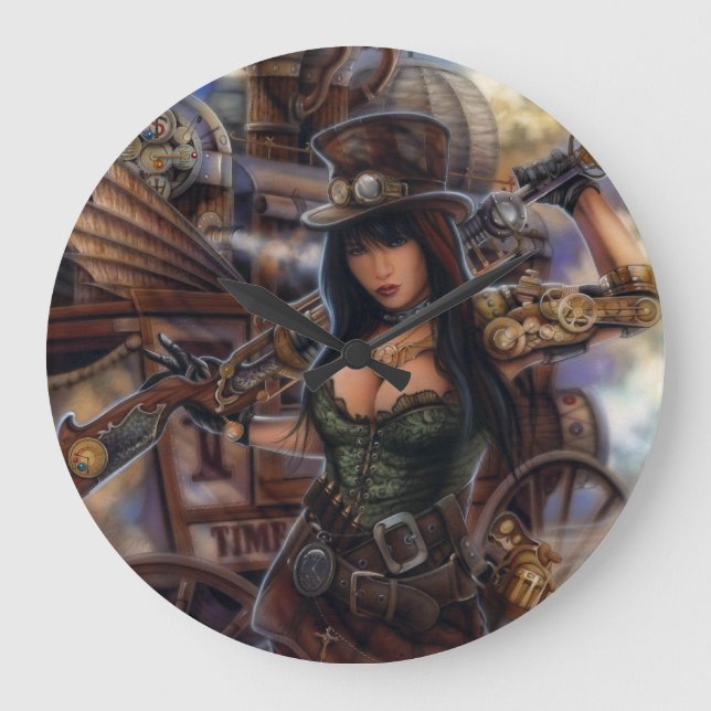 Grande Relógio de Viajante do Tempo Steampunk! (Frente)