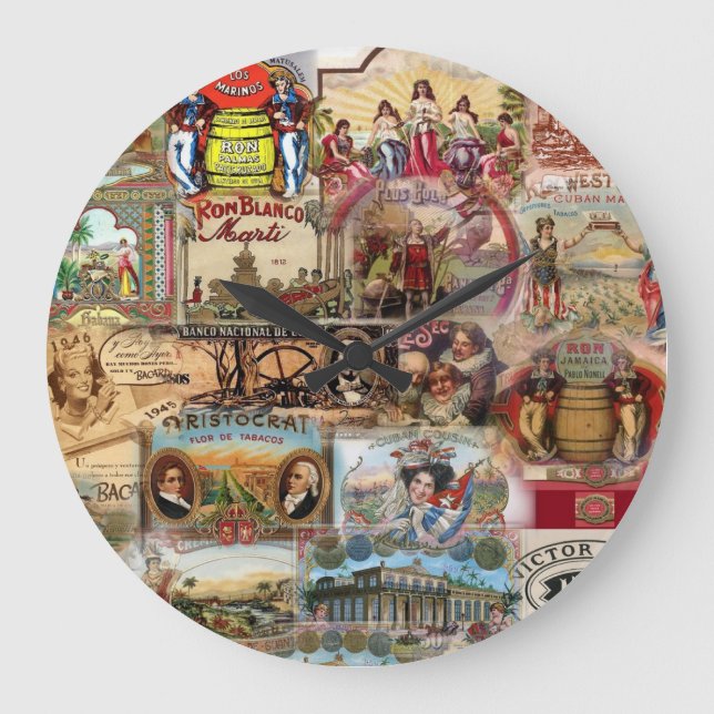 Grande Relógio de Vintagem de Nostalgia Cubana (Frente)