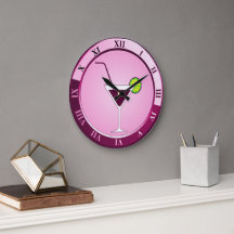 Relógio do Bar coquetel rosa