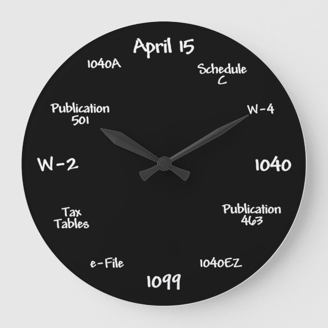 Grande Relógio do Contador - Relógio de Tempo de Imposto (Frente)