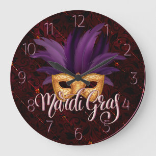 Grande Relógio do Mardi Gras, Máscara de pena do Mardi Gr