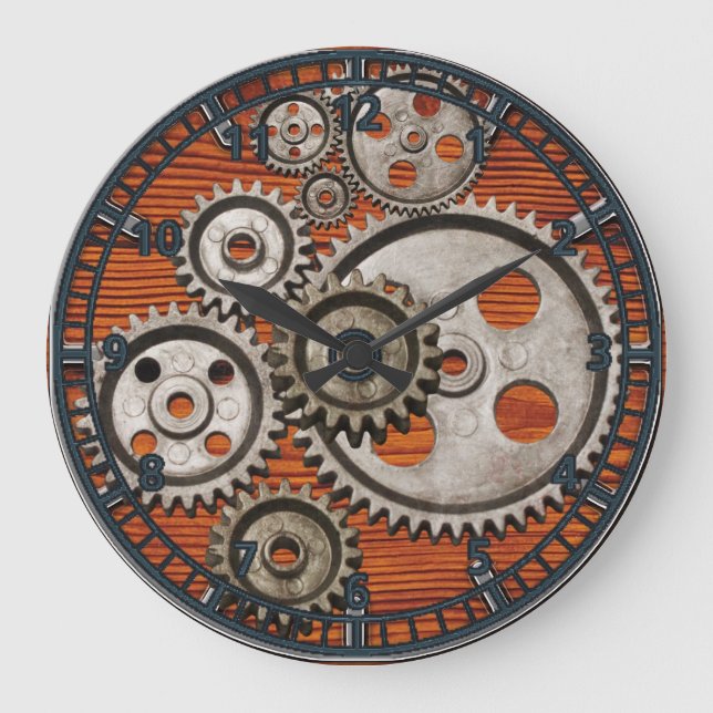 Grande relógio do motor do motor do relógio a vapor (Frente)