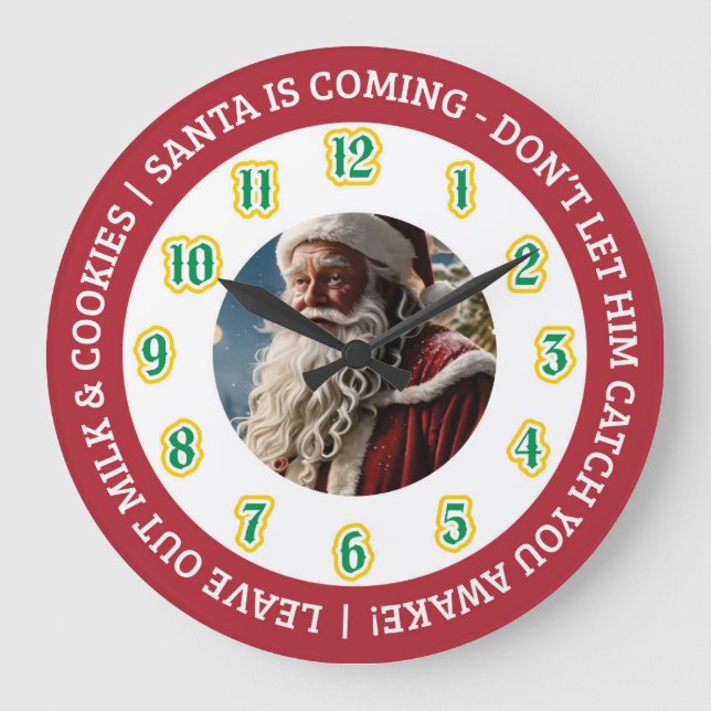 Grande Relógio do Papai Noel na Véspera de Natal (Frente)