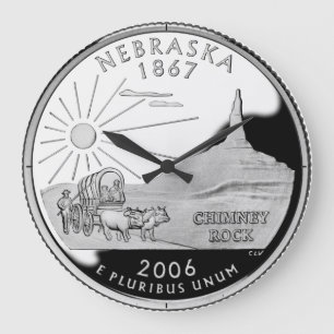 Grande Relógio do Quarter do Estado Faux do Nebraska
