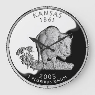 Grande Relógio do Quarter Faux do Kansas State