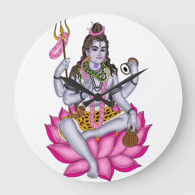 Grande Relógio do Senhor Shiva – Decoração de Parede e Ca (Frente)