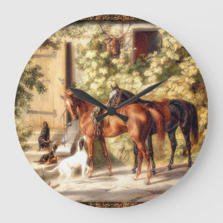 Grande Relógio equestre antiquado elegante