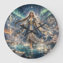 Grande Relógio Fantasia Celestial Feiticeira – Azul Místi