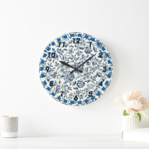 Grande Relógio flexível branco e azul da Vintage