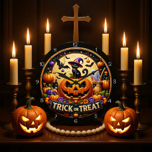 Grande Relógio Fofo de Halloween Assustador