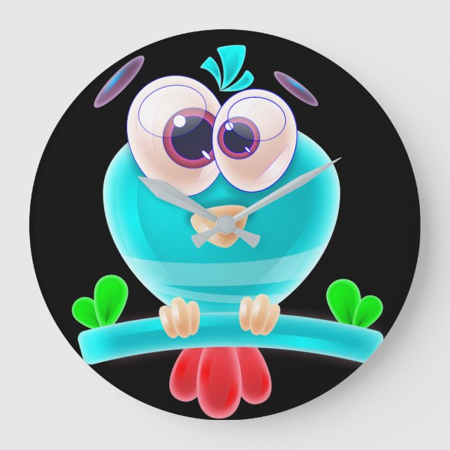 Grande Relógio Funky Birdie (Frente)