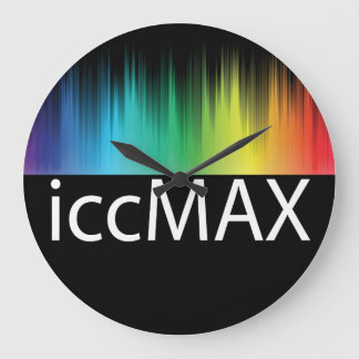 Grande relógio iccMAX para um entusiasta de gerenciamento