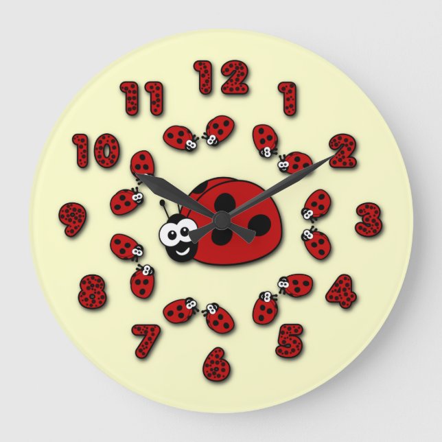 Grande Relógio Ladybug (Frente)