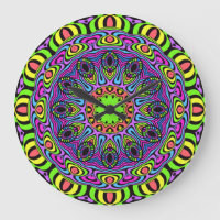 Relógio Mandala - neon 1