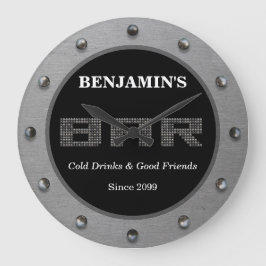 Grande Relógio Mínimo Moderno do Bar