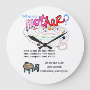 Grande Relógio Onde está a mãe? Dia de as mães Feliz