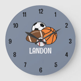 Grande Relógio personalizado de futebol desportivo divert