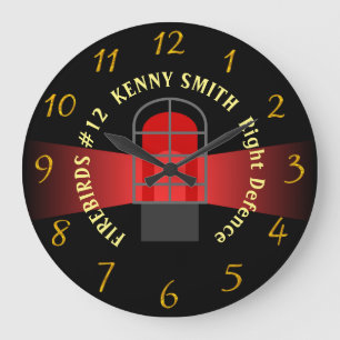 Grande Relógio personalizado de hóquei com SEU NOME