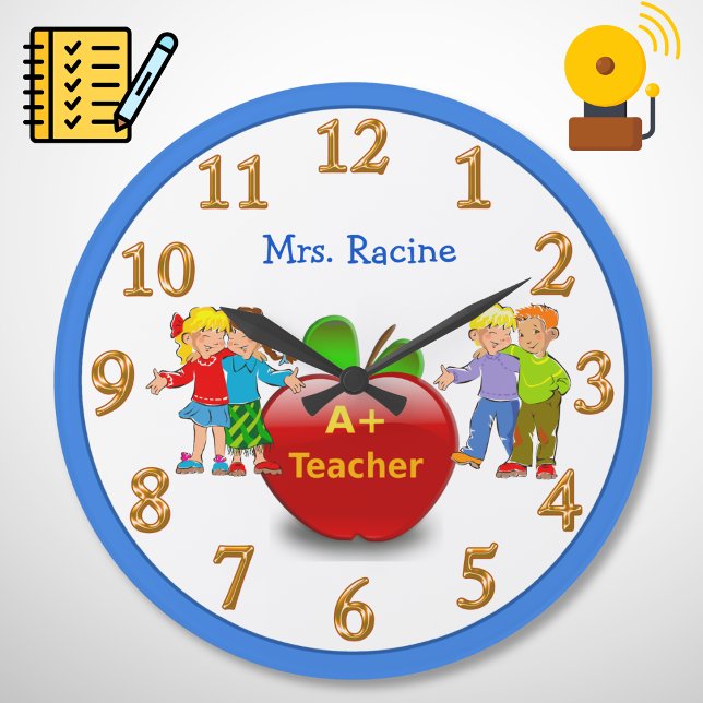 Grande RELÓGIO PERSONALIZADO de Ofertas de Apreciação de  (Teacher clock. Best teacher gifts. Teacher appreciation week gifts. Gifts for teachers personalized.)