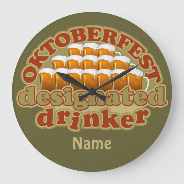 Grande relógio personalizado OKTOBERFEST (Frente)