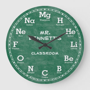 Grande Relógio Personalizável do Quadro de Ciências Quími