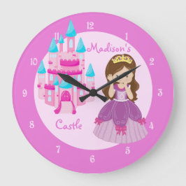 Grande Relógio Pink Personalizado do Castle