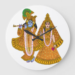 Grande Relógio Radha Krishna