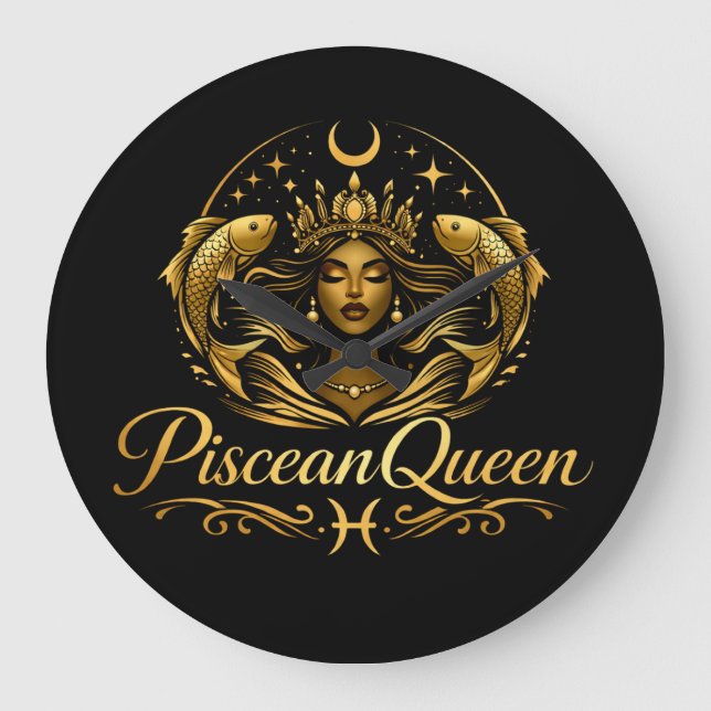 Grande Relógio Rainha Pisciana de Luxo (Frente)
