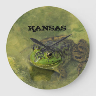 Grande Relógio redondo de perto do Kansas Bull Frog