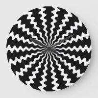 Relógio Redondo Zig Zag de Curva de Tempo