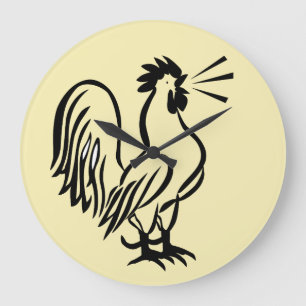 GRANDE RELÓGIO ROOSTER KITCHEN WALL