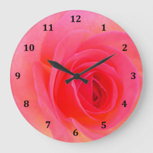 Grande Relógio Rosa Vermelho e Rosa Rosa Rosa Rosa Rosa