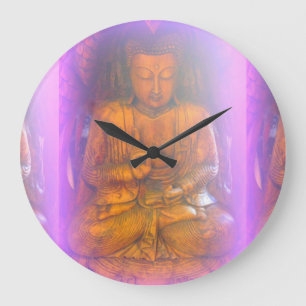 Grande relógio roxo aura buddha