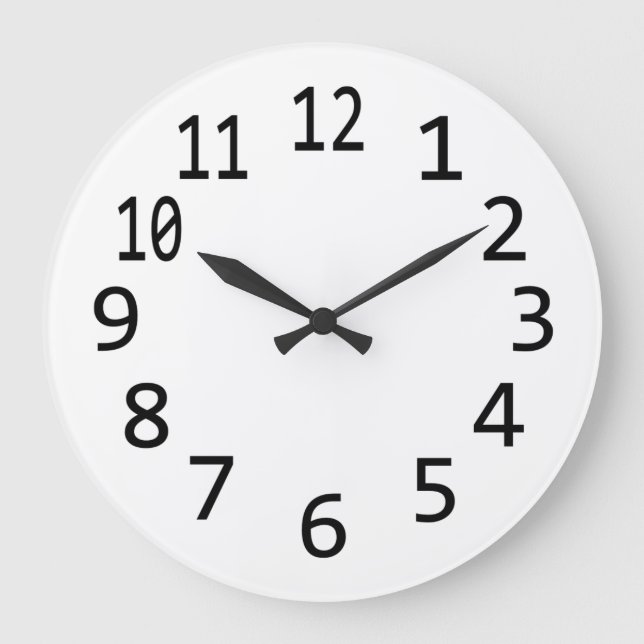Grande Relógio simples numerado de Vazio para Design próp (Frente)