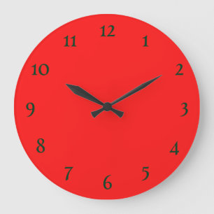 Grande Relógio simples vermelho