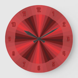 Grande Relógio Vermelho de Illusão Óptica