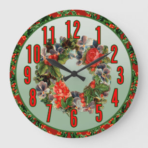 Grande Relógio Wreath de Natal