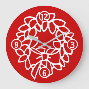 Grande Relógio Wreath Round Wall