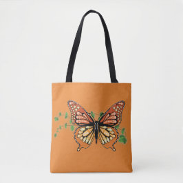 Grande Rhinestone Monarfly Design Tote Bag